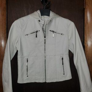 JouJou White faux leather jacket